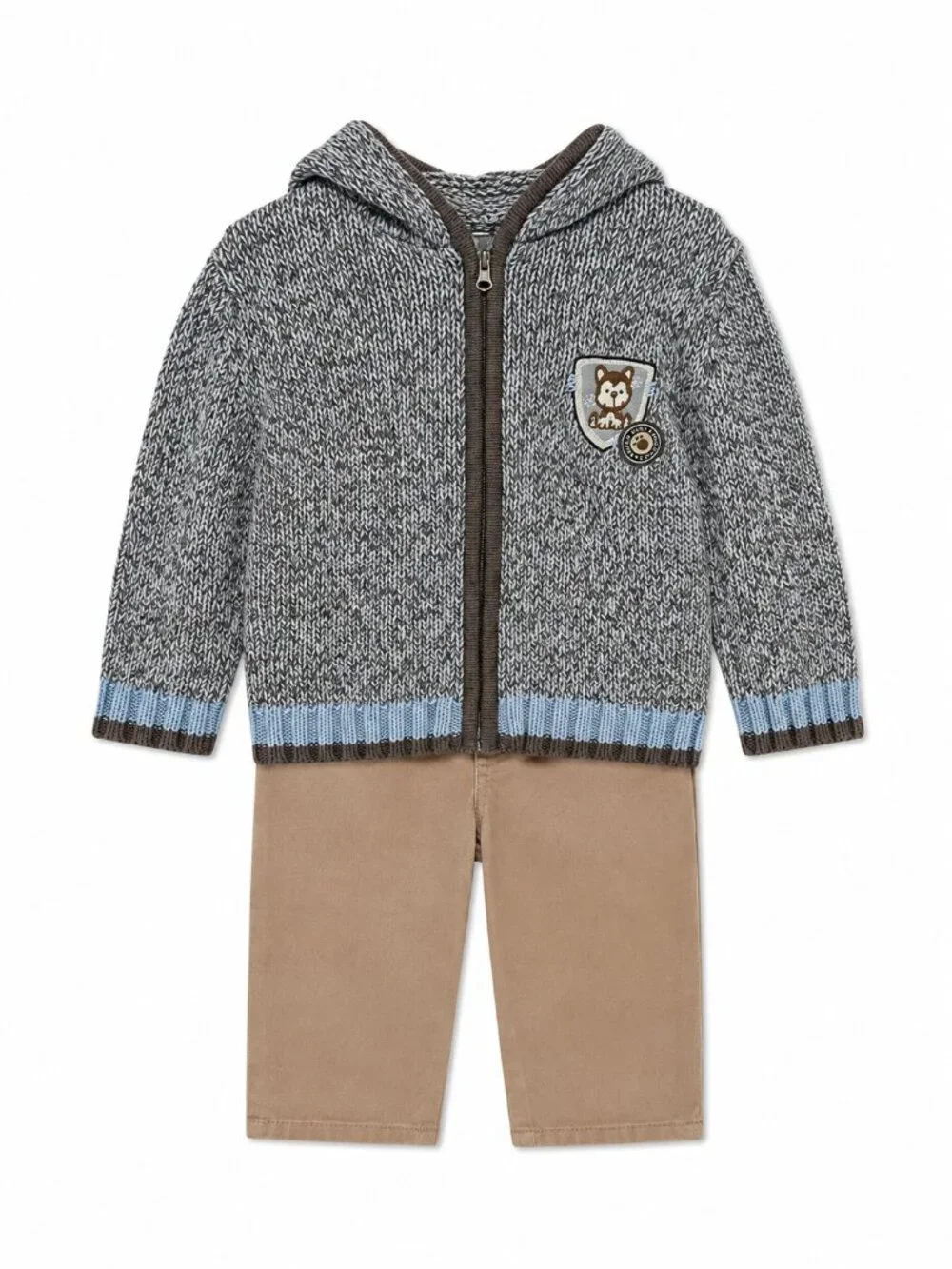 NWT Carter’s 2-Piece Toddler Boy Outfit Set Size 18 Months Gray Knit Jacket